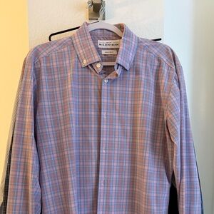 Men’s Mizzen & Main Button Down Collar Dress Shirt - Sz M Trim